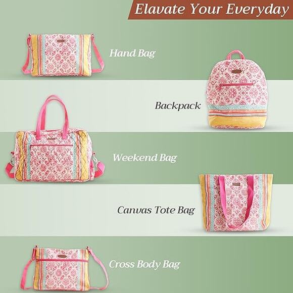 Maison d’Hermine Quilted Weekender Bag – Rare Print, New with Tags - Picture 5 of 5